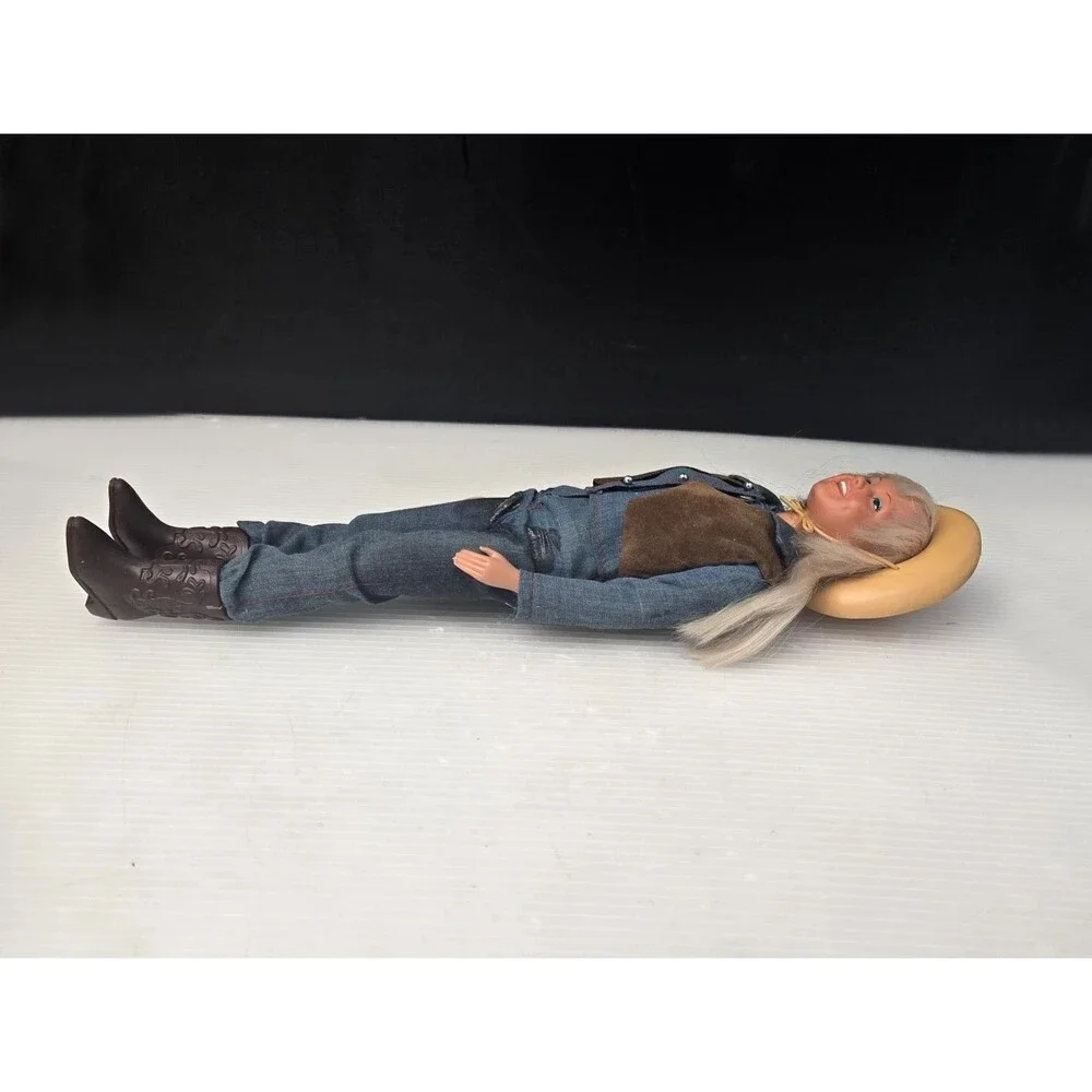 1974 Kenner DUSTY Action Figure Doll Western Outfit Jeans Vest Hat Boots *READ